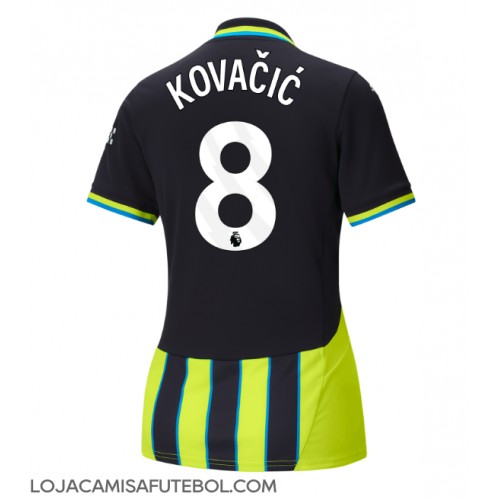 Camisa de Futebol Manchester City Mateo Kovacic #8 Equipamento Secundário Mulheres 2024-25 Manga Curta